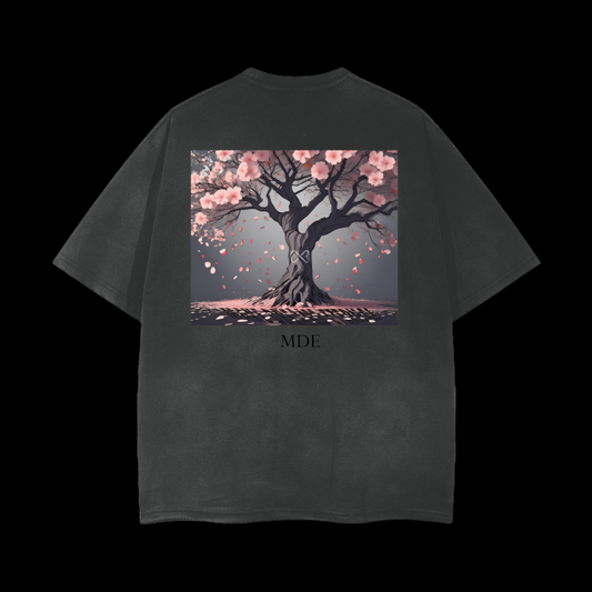 DREAMY TREE ~ DESTRESSED OVERSIZED TEE